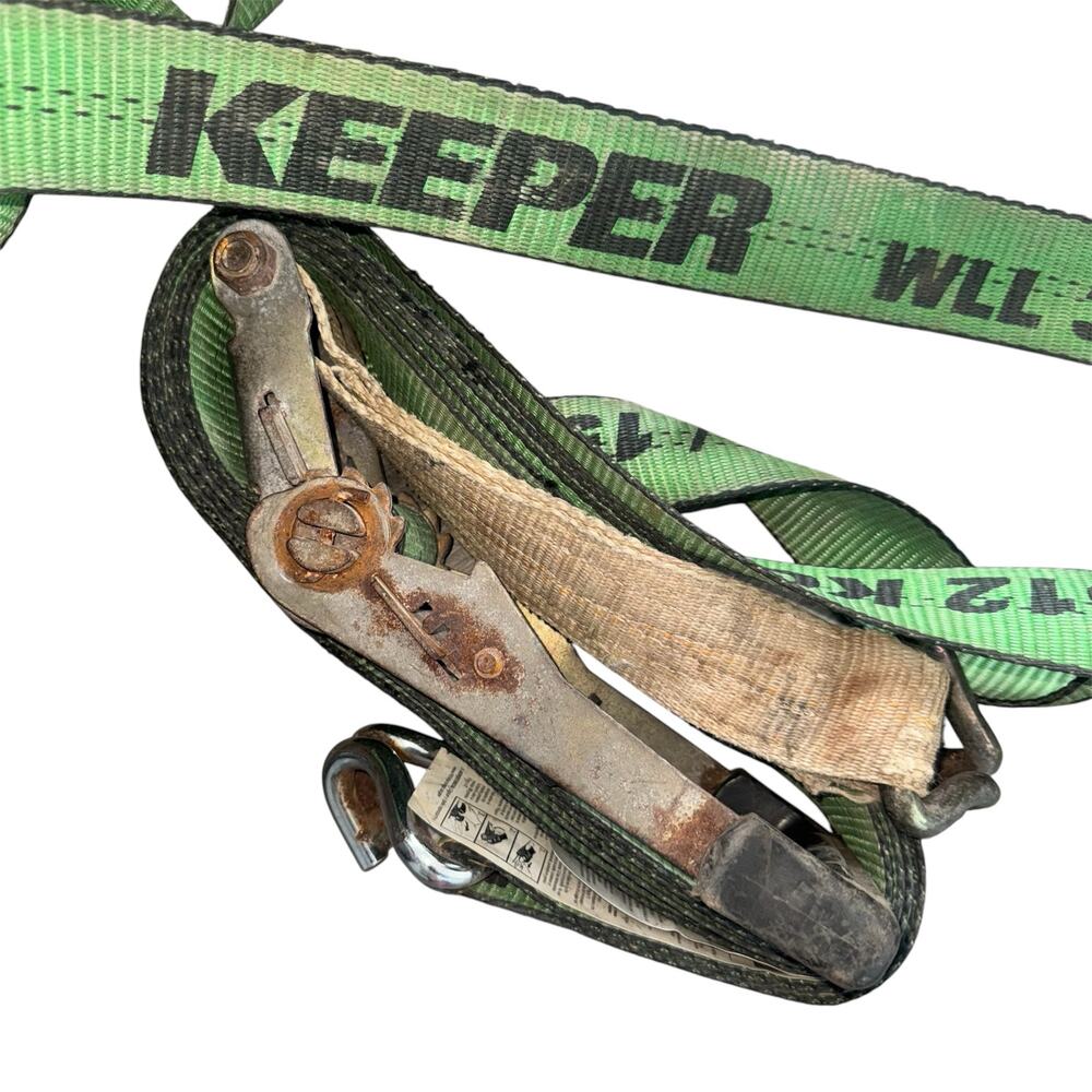 KEEPER 2” X 30’ HEAVY DUTY RATCHET TIE DOWN STRAP WLL 3333 LBS HOOKS
